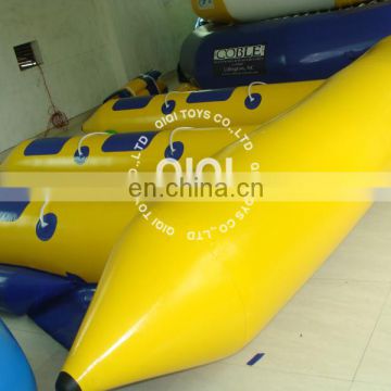 Inflatable pvc banana boat, banana boat agua inflable