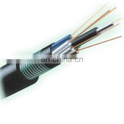 GYTY53 Outdoor  SM/MM OM3 OM4 optical fiber PVC LSZH  armoured outdoor 24 core fiber optic cable
