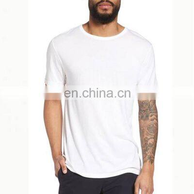 2021 Mens Clothing Basic Tshirt Solid White 100% Cotton Fabric Cheap T Shirts For Men