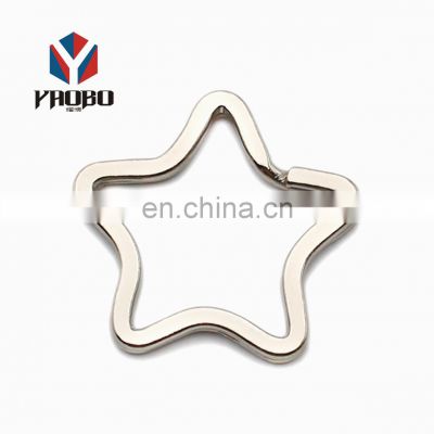 Good Material Key Ring Shape Different Size Split Metal Shaped Keychain For Clothing