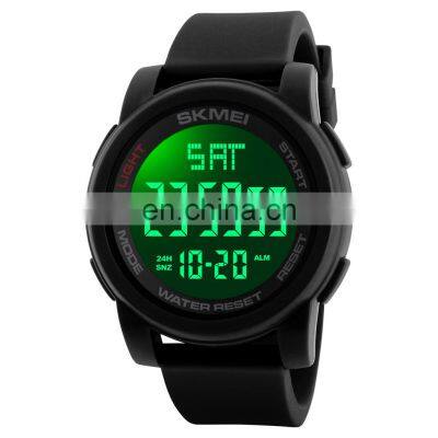 Wholesale hot selling digital watch brand Skmei 1257 silica gel band 50m waterproof causal sport men watches