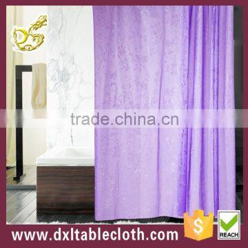 2015 Modern transparent peva and roller type purple pvc shower curtain
