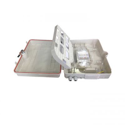 outdoor 48C fiber distribution box max with 4pcs 1x8 PLC splitter cassette IP65 standard