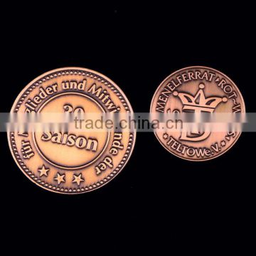 customized copper coins with 2D embossed