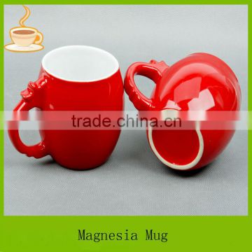 drum shape red ceramic mugs with handle , T/T