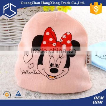 Girls pink cute beanie hats for winter