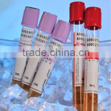 PET/Glass medical disposable sterile vacuum blood collection tube with CE&ISO approval