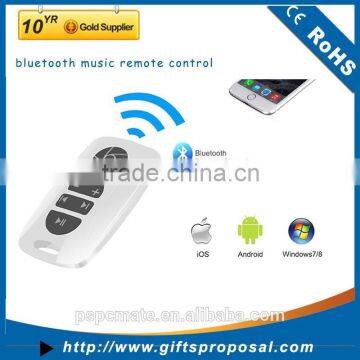 universal Bluetooth Selfie shutter remote controller for iOS Android music play volume control