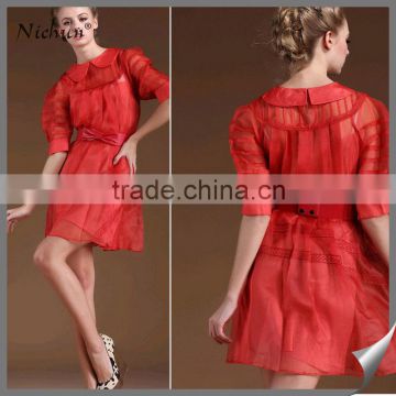 2015 Make in China Organza Latest Dress Designs