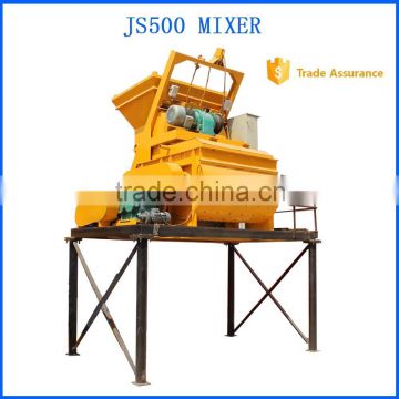 Trade assurance JS500 electric concrete mixer/electric concrete vertical mixer
