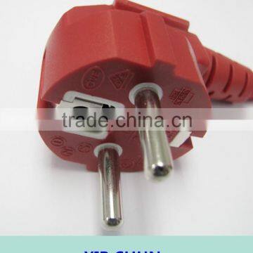 Russian standard angle type 16A/250V red electrical plug