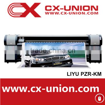 Liyu PZR-KM competitive price 3.2m konica solvent printer konica mn 512 14pl printhead