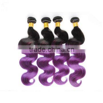 Wholesale Cheap Brazilian body wave hair two tone ombre colored hair weave bundles                        
                                                Quality Choice