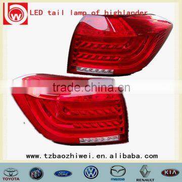 High tech OEM Toyota LED automobile rearlamps rearlight of highlander 2012