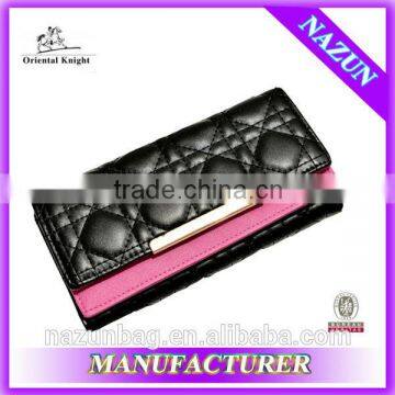 Latest design wholesale lady genuine leather custom wallet