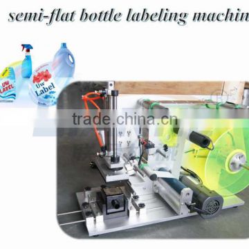 plastic film labeling machine,customized Semi Automatic Flat Bottle sticker machine