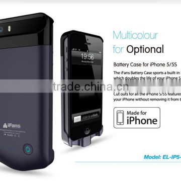 new MFi for iPhone 55s booster charger battery case with 2200mAh