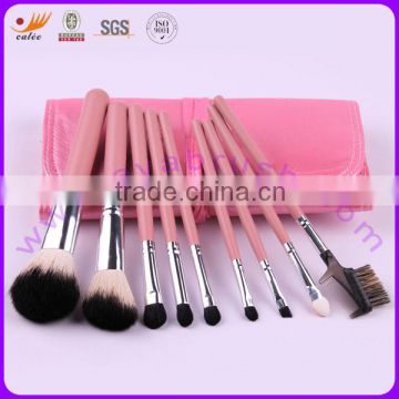 Hot Pink 9 pcs Cosmetic Brush Travel Set