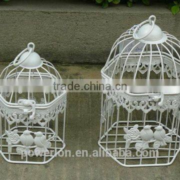 POWERLON Europe and America Classic style S/2 Bird Cage for Wedding Ivory white color