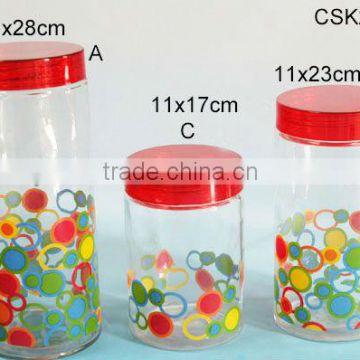 decorative food grade glass lollipop candy jars and lids
