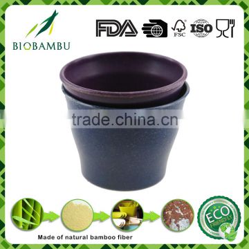 China manufacturer Non-toxic Hot design bamboo fiber flowerpot/planter/container