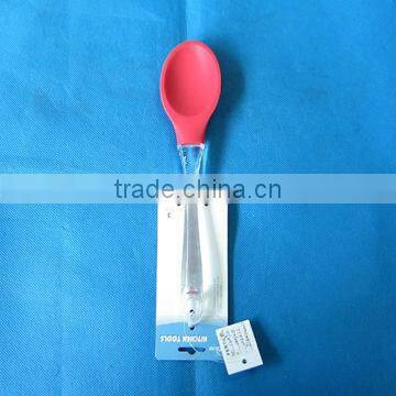 Silicone spoon with ps handle