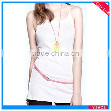 Classic Summer List Long Tank Top Vests for Women