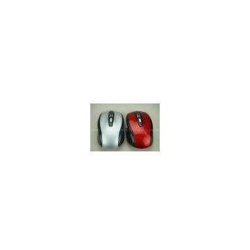silver and red 2.4ghz wireless mouse with 7 buttons