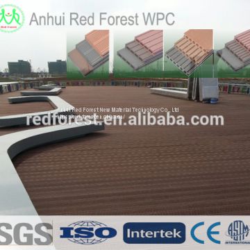 Eco friendly outdoor WPC decking board with grooves