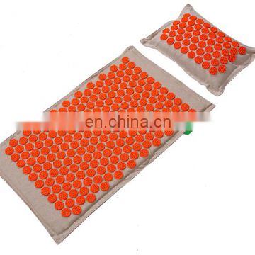 100% Natural Organic cotton and Linen Material Top Quality Acupressure Mat and Pillow Set