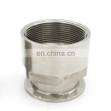 sanitary stainless steel  tri clamp hexagonal male thread ferrule adapter