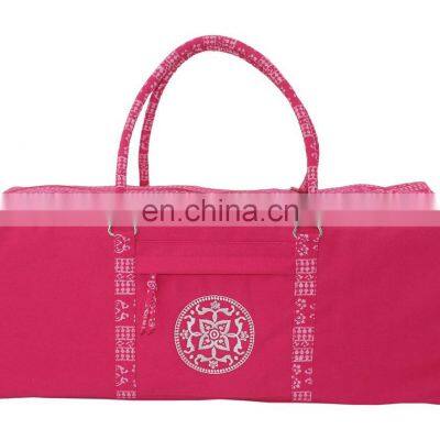 Premium Quality Zippered And Easy Washable 100% Cotton Made Yoga Mat Bag And Kit Bag Leading Manufacturer