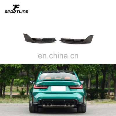Dry Carbon G80 M3 Rear Bumper Aprons for BMW G80 M3 Competition 2021 2022 P style