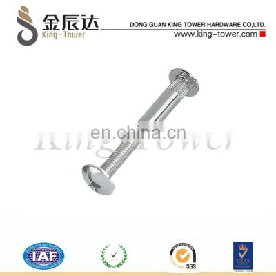 steel zinc finished through bolt/sex bolt (with ISO and RoHS certification)