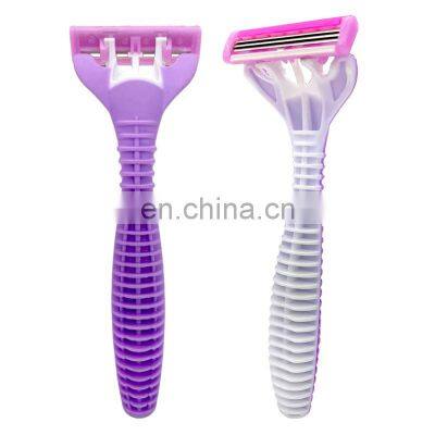 Wholesale customized trendy rubber handle razor can be customized manual disposable razor