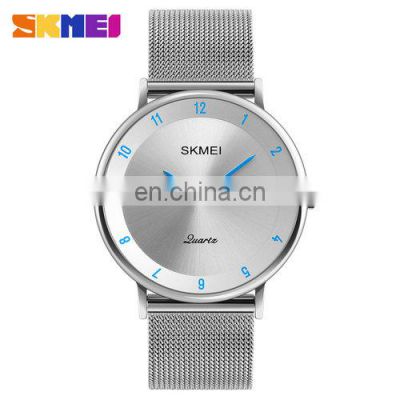 SKMEI 1264 Simple Band Watches Men Wristwatch Relogio Masculino Men's Ultra Thin Quartz Luxury Stainless Steel Alloy Case 2018