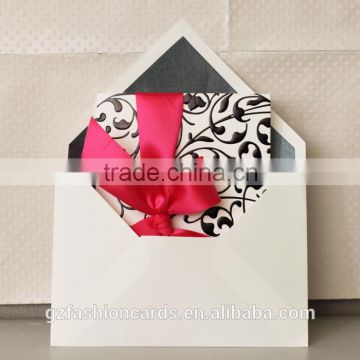 Elegant Envelope New Grey and Red and Black Wedding Invitations