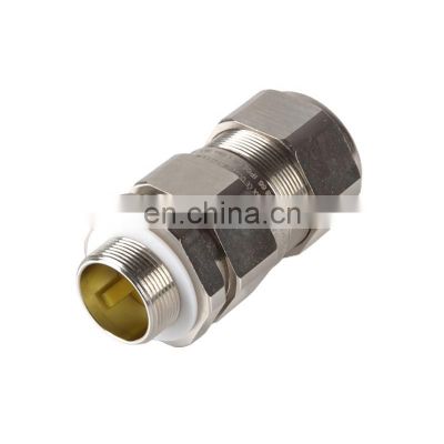 Atex IP66-IP68 Metric Stainless Steel Brass Double Compression Sealed Ex Cable Glands Armoured