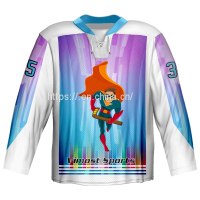 high quality ice hockey jersey with 100% polyester from China