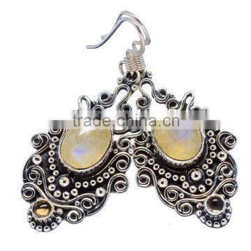 MOONSTONE EARRING ,925 sterling silver jewelry wholesale,WHOLESALE SILVER JEWELRY,SILVER EXPORTER,SILVER JEWELRY FROM INDIA