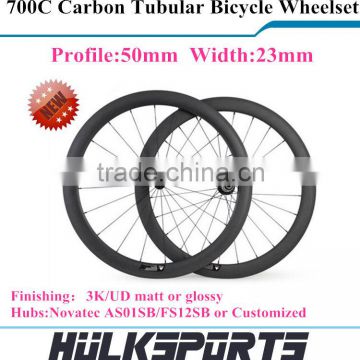 Road bicycle wheel 700c carbon road bike Tubular wheel 50mm carbon Tubular wheel wheelset