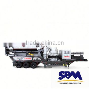 SBM high performance and low price cone crusher trailer mounted