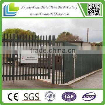 single pointed, triple pointed, square tops or round and notched tops Hot Dip Galvanised palisade fencing