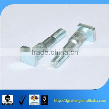 Yellow zinc plated square slotted head fasteners