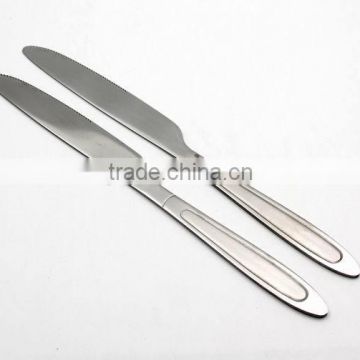 Most hotel used stainless steel serving knife with simple pattern