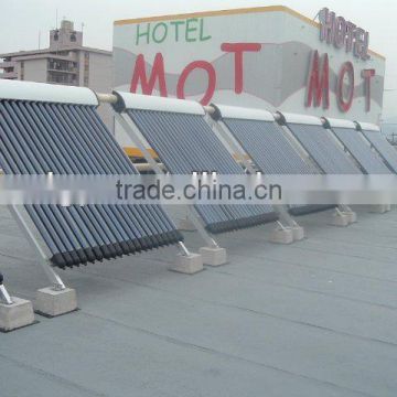 china patented 58x1800mm all glass three target magnetron sputtering heat pipe pressured solar water collector