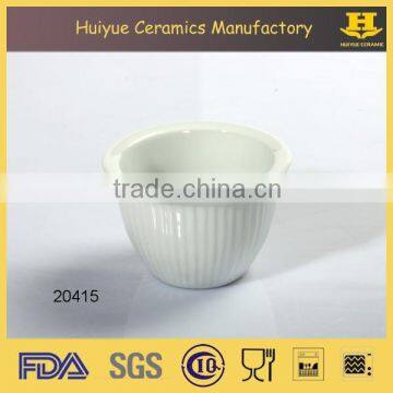 white color round shape porcelain wholesale ramekin