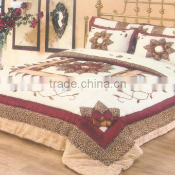 popular embroidery patchwork quilt set