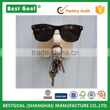 Wiener dog wood wall hanger Dapper Dog plywood wall hook sunglasses holder, & key hook