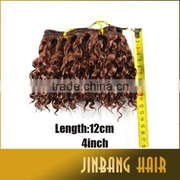 Attractive private label Angels rumba hair 4inch for black people synthetic afro kinky hair weft